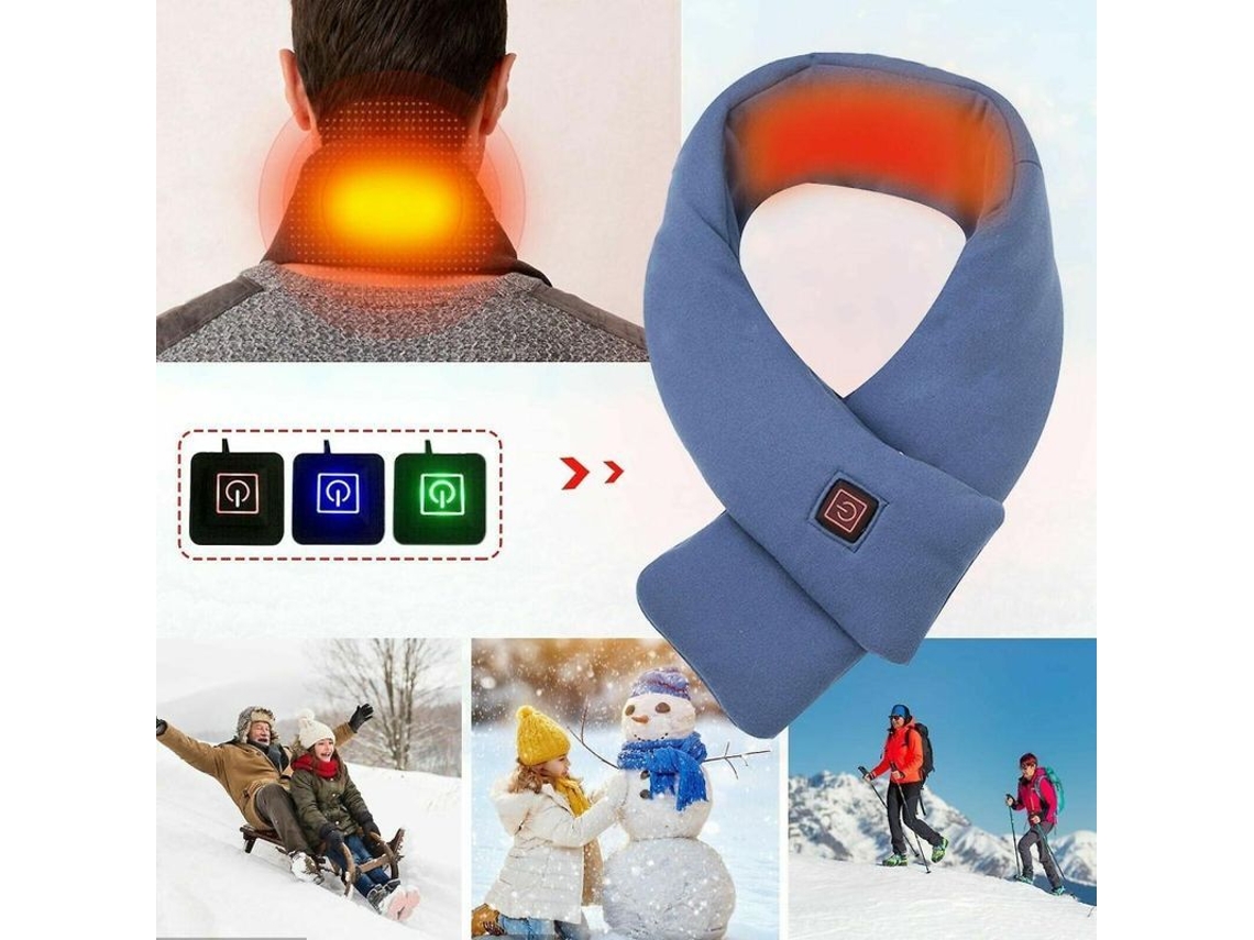 Bufanda Electrica Caliente Con 3 Niveles De Calor Usb Recargable Nykblack Negro