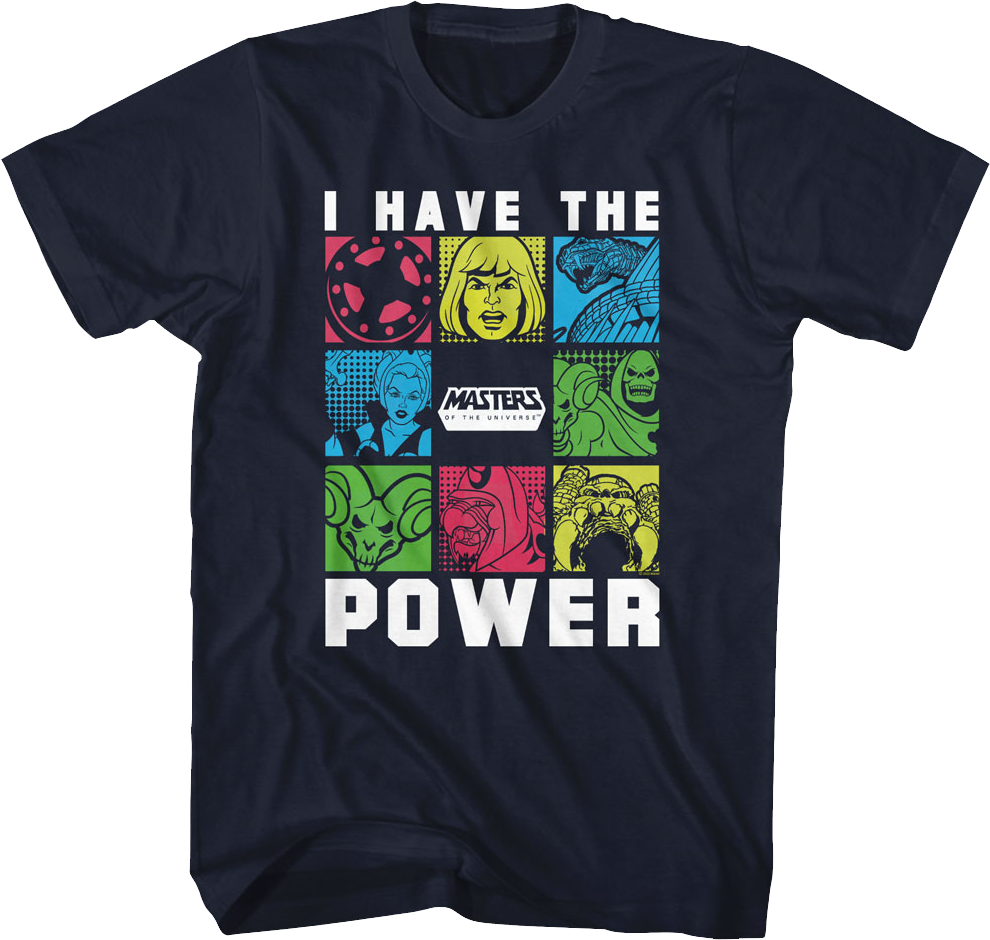 Camisetas Unisex DEEPSTONE I Have The Power Boxes Masters of the Universe Armada (S)