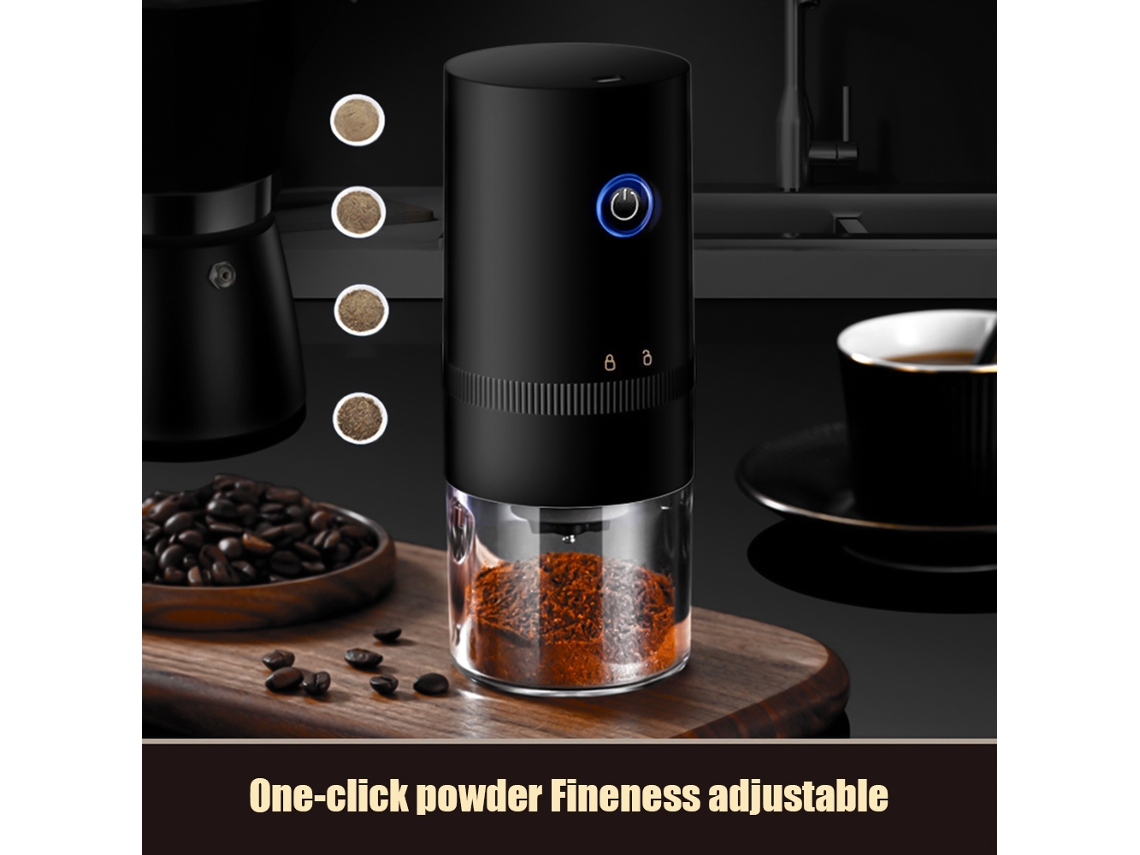 Molinillo De Café Eléctrico Portátil De Cerámica Con 6 Velocidades, Usb, Parada Automática, Para Uso Doméstico Y Exterior, 25 G