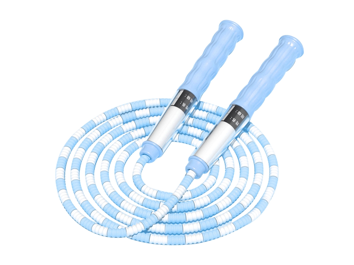 Jinwei-2026cuerda De Saltar Ajustable Con Nombre Antideslizante Mango Suave Tubo Patrón Para Niños Fitness Ejercicio Azul