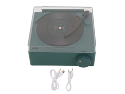 Reloj Despertador Estéreo Bluetooth Pequeño De Diseño Retro Con Altavoz, Transparente, Para Dormitorio, Verde.
