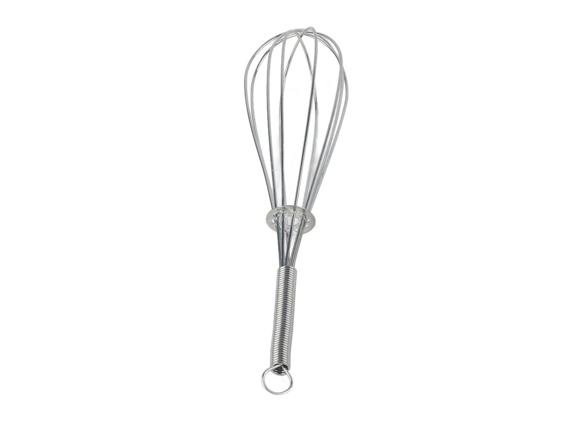 Batidora de huevos portátil de acero inoxidable, ideal para cocinar y hornear, color plateado