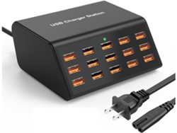 Estación De Carga Usb Multifuncional Universal De 100 W Con 15 Puertos Y 2,4 A Máx.