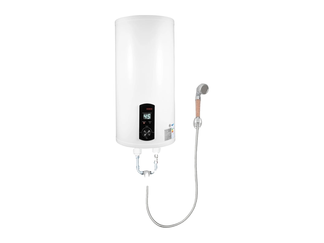 Calentador de agua eléctrico, capacidad de 50 l, pantalla digital, color blanco OEM