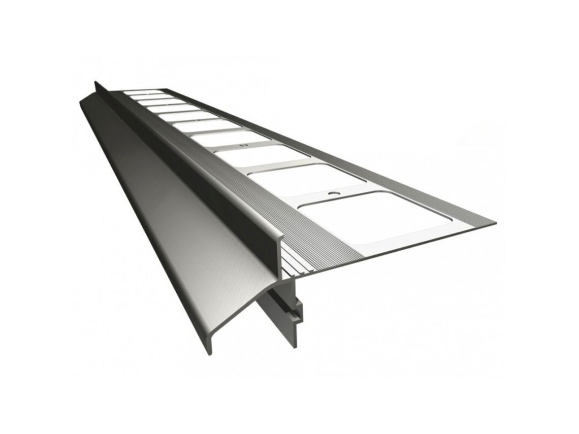 Perfil RENOPLAST de Alero de Aluminio K40 200cm Gris Acabado de Terrazas y Balcones Sistemas de Drenaje de Agua Perfil Angular
