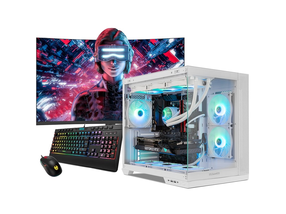 Neo-pc Gaming Astraneo Blanca Amd Ryzen 9 5950x/32gb Ddr4/2tb Nvme/rtx 5070/ Monitor 27" / Windows 11