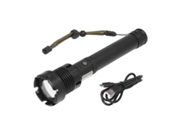 Linterna Led De 8000 Lúmenes, Resistente Al Agua Ip65, Con Zoom, 7 Modos, Recargable Por Usb Para Uso En Aventuras Y Emergencias.
