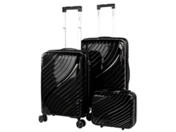Maleta rígida negra Pp ITACA Danube (42 x 66 x 26 cm, 62 l)