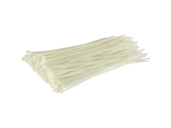 100 Clips Para Cables, Blancos, 300 Mm X 3,6 Mm, Nailon Pa 6.6, Alta Resistencia (18,2 Kg), Gocableties