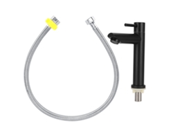 Cabezal de ducha de acero inoxidable negro para lavabo, baño, accesorio sencillo para el hogar.