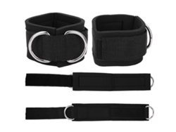 1 par de tobilleras de fitness con doble anilla en D, tobilleras de entrenamiento Vylara Gym