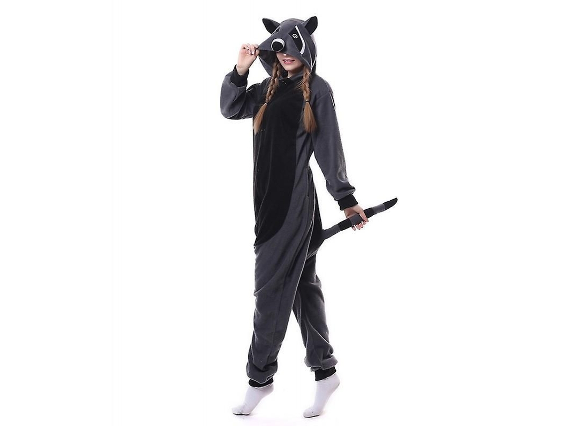 2026-pijama De Animal Raccoon Ilwhe De Franela Con Capucha Para Adultos Y Niños Fiesta Halloween Navidad