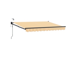 Toldo eléctrico retráctil, amarillo y blanco, 3,5 x 2 m, VIDAXL