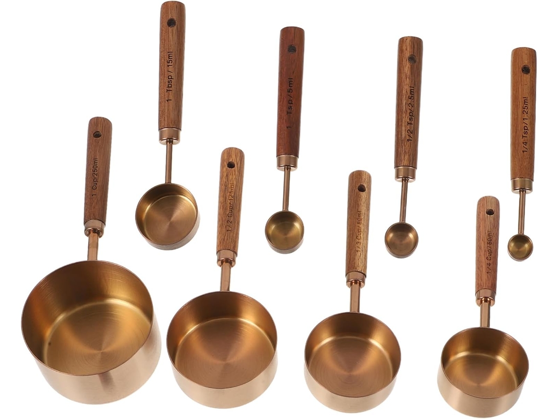 Conjunto Versátil De 8 Peças: Incluindo Desde Colheres De Madeira Para Bolos Até Colheres De Chá, Este