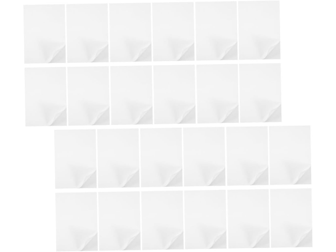 100 Hojas De Papel Autoadhesivo Multiusos En Blanco Para Proyectos De Impresión.