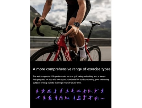 Reloj inteligente, 123 modos deportivos, tiempo de espera de 30 días, apto para iPhone y Android, negro VEANXIN