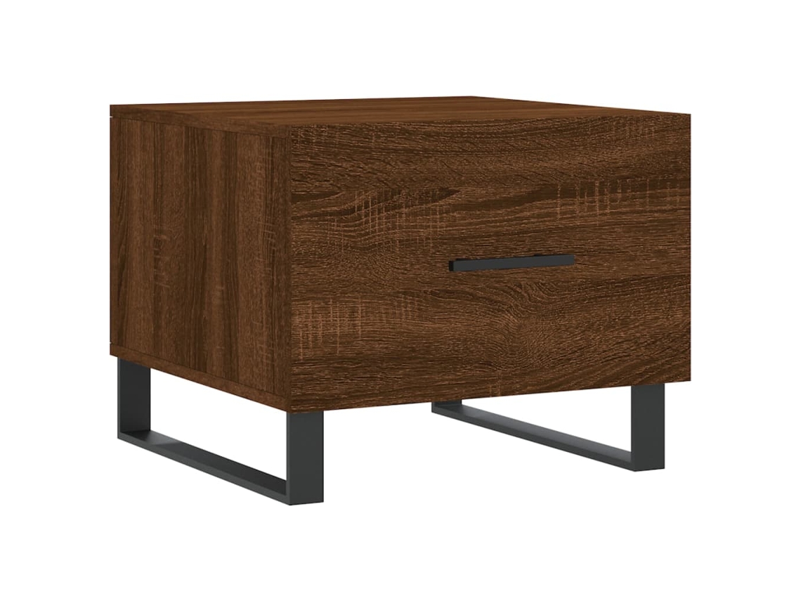 Maison Exclusive - Mesa De Centro Madera Contrachapada Roble Marrón 50x50x40 Cm