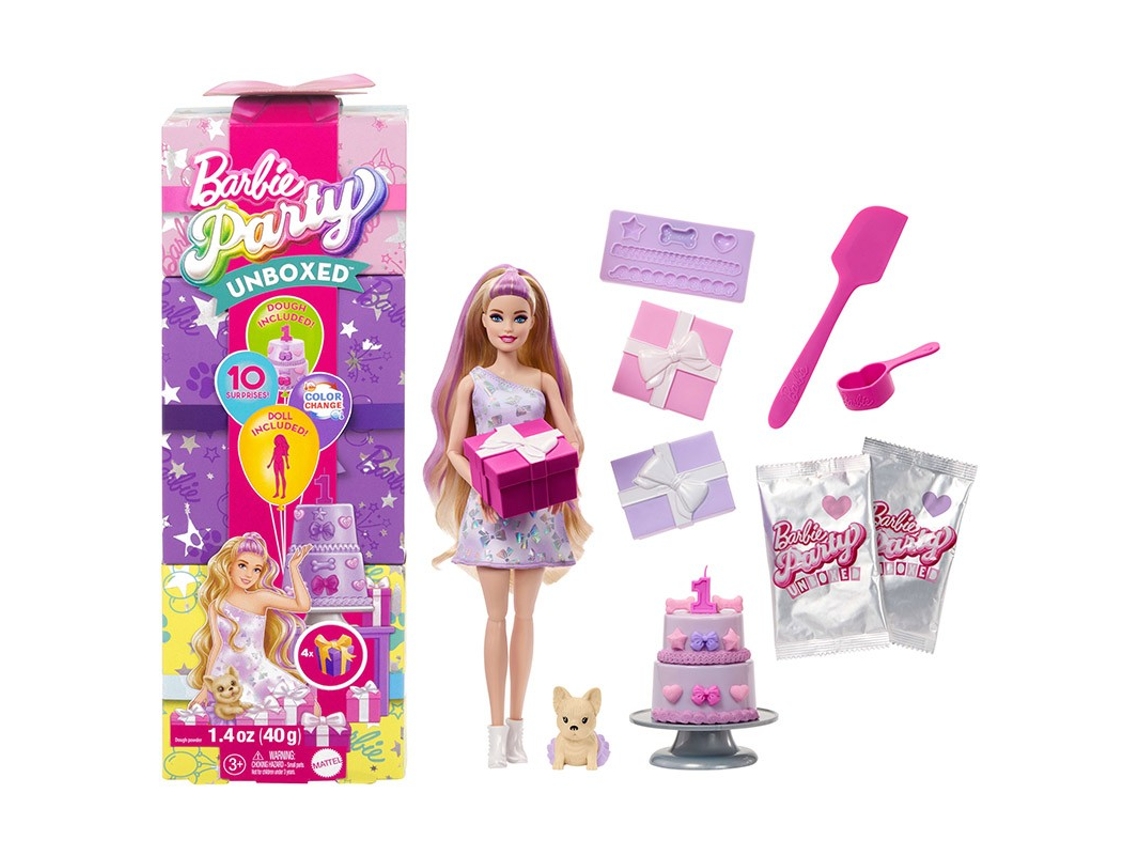 Barbie Party Reveal, muñeca azul con sorpresas
