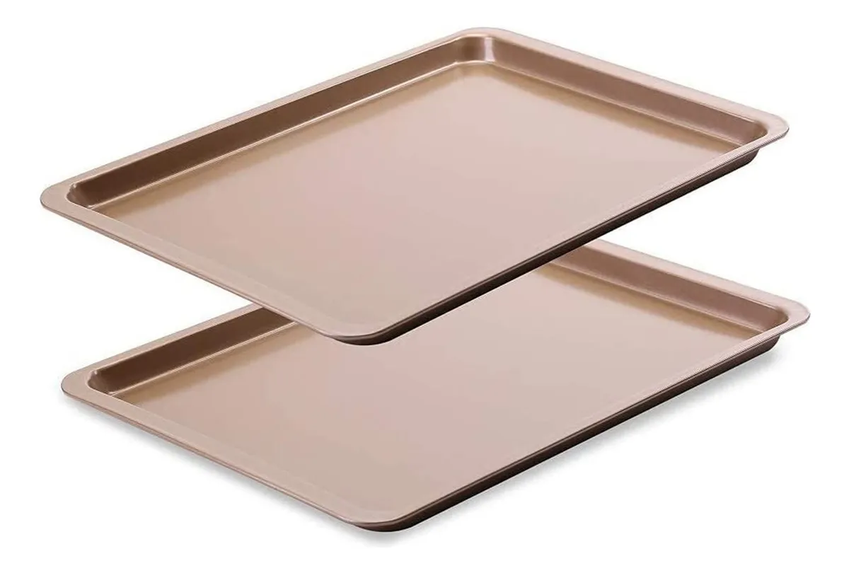 Bandeja antiadherente para galletas, 2 piezas Trayvayotoy