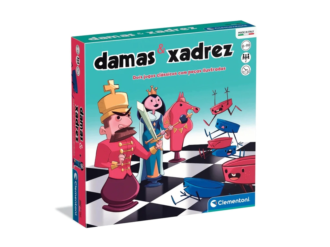 Jogo Damas e Xadrez CLEMENTONI (Idade Mínima: 6 anos)