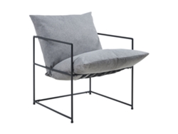 Sillón Utsjoki con cojín lavable 90x61x70cm Negro/Gris Oscuro [EN.CASA]