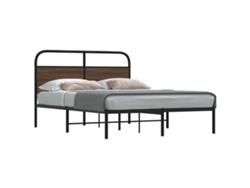 Estructura De Cama Sin Colchón 135x190 Cm Madera Marrón Roble