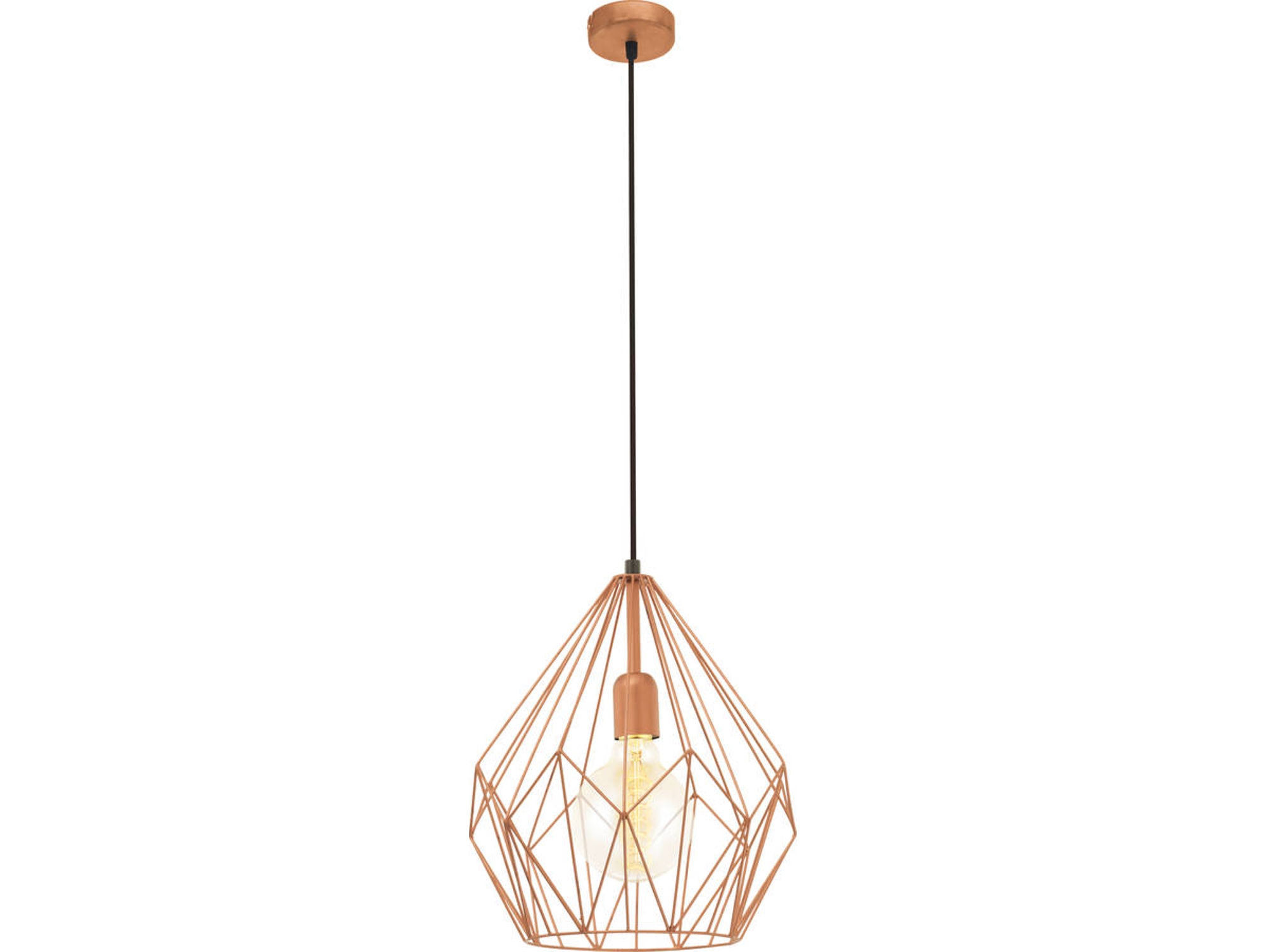 CAND TETO EGLO CARLTON 1 COBRE