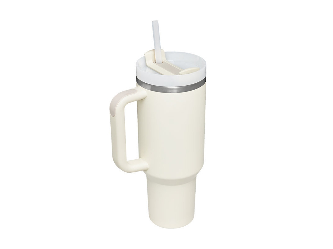 Taza portátil SZSMART B01 304 taza de acero inoxidable 40oz - blanco