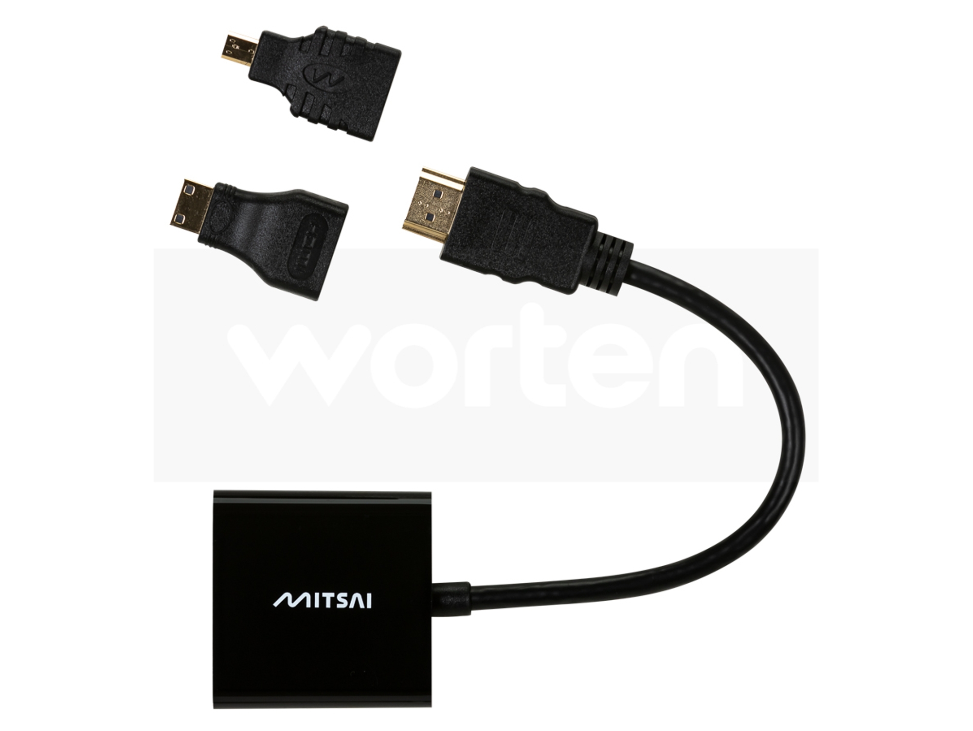 Adaptador MITSAI (HDMI - VGA - Negro)