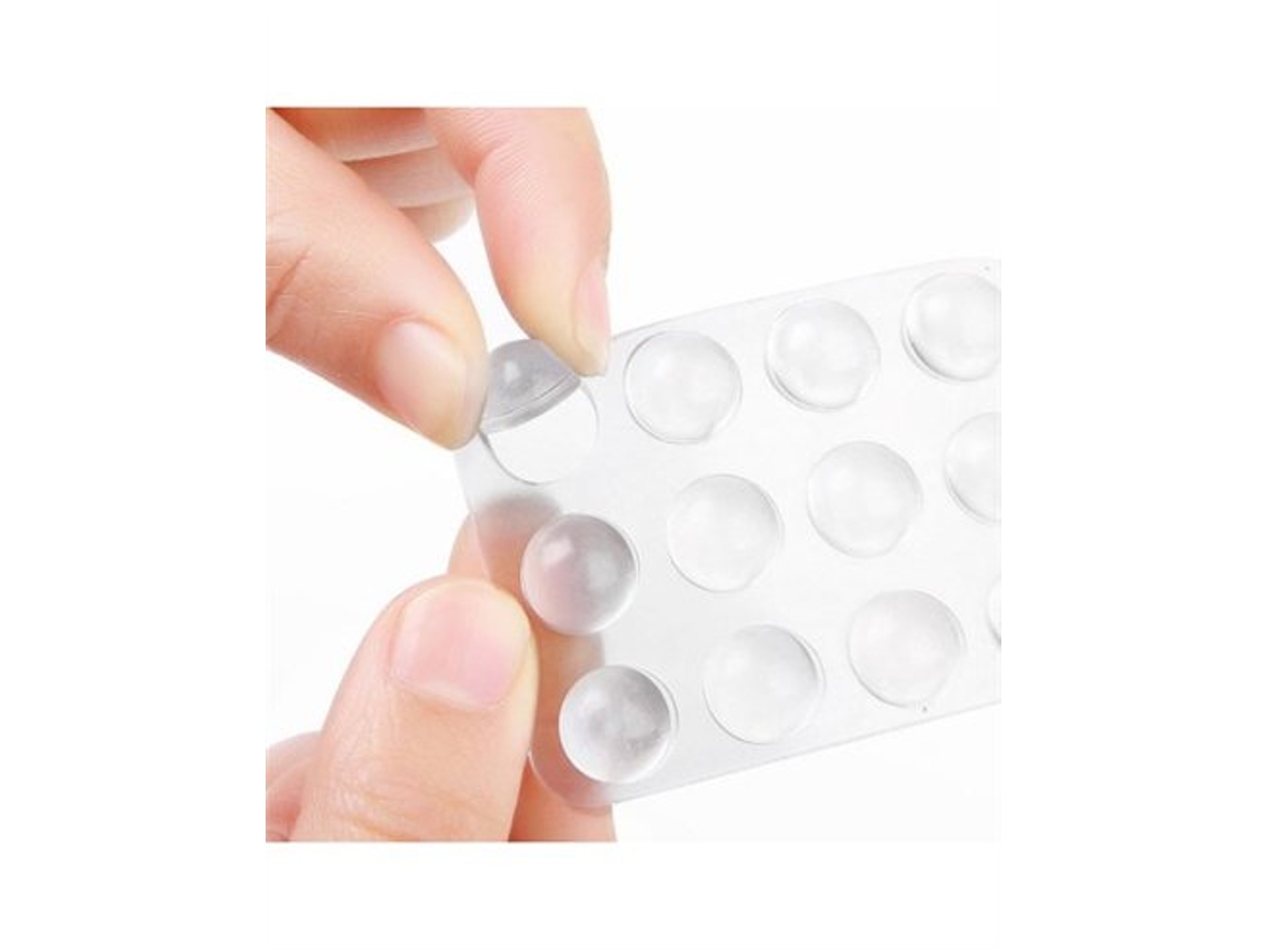 Tiras adhesivas de silicona transparente de 8 mm, paquete de 12.