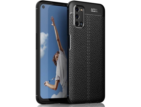 Carcasa Oppo A52 Rugged Leather Negro