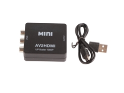 Veloriskku-conversor Av Para Hdmi 1080p De Baixo Consumo Preto Para Tv 5v