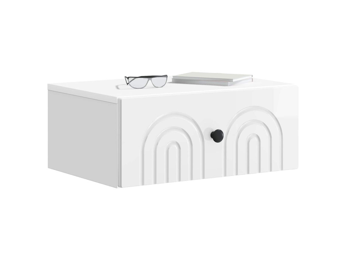 Maison Exclusive - Mesita De Noche De Pared 2 Pcs Brillante 49 X 34,5 X 20 Cm