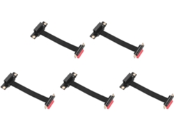 Cable De Extensión Doble Pcie X1 5x 3.0 En Ángulo Recto De 90 Grados Para Tarjeta Pci Express De 8 Gbps 1x 10 Cm