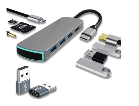 Hub-Dongle USB C, adaptador multipuerto USB C a HDMI compatible con MacBook Pro y accesorios Air, portátiles USB C, Nintendo y otros dispositivos C...