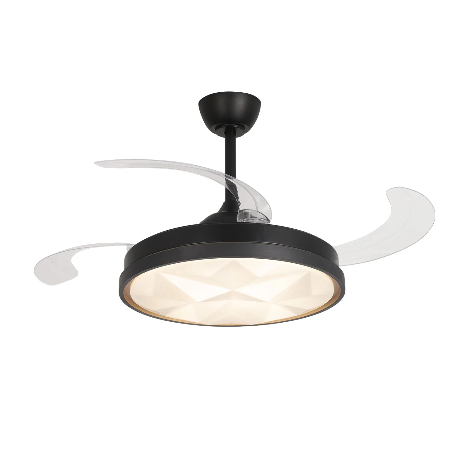 Ventilador de techo LED ajustable de 48 W con 4 aspas plegables Wellington Luzete
