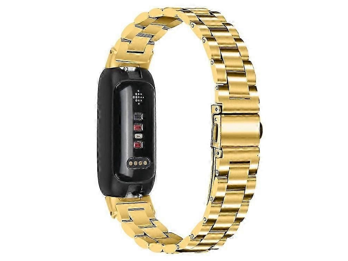 Pulseira De Substituição Para Smartwatch Fitbit Inspire 3, Em Aço Inoxidável Com 3 Contas.