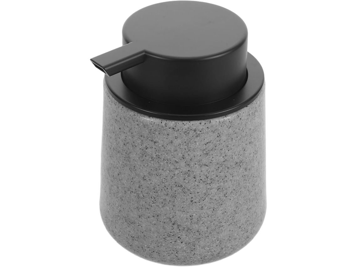 Dispensador De Jabón Líquido Con Bomba De Espuma Nuobesty De 250 Ml, Color Gris Oscuro Jaspeado.