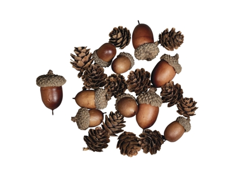 Mezcla variada - Adornos de otoño, Navidad y naturaleza - 27 Conos y bellotas