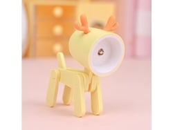 2026-lámpara De Noche Mini Kawaii Con Respaldo Para Teléfono Led Decorativa Ciervo Amarillo