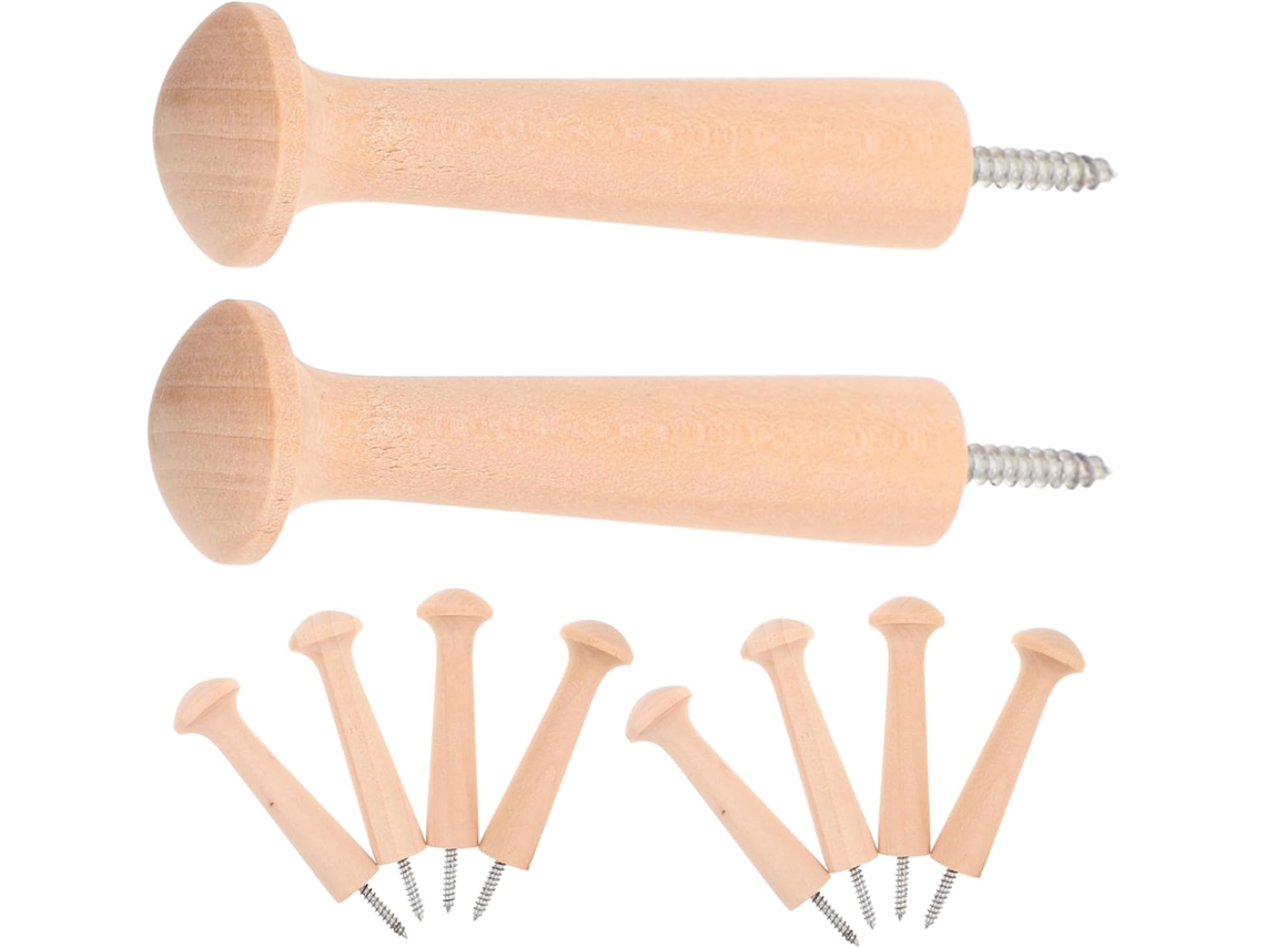 10 3.8 10, Ganchos Para Ropa De Madera Natural, Perchas Shaker De Madera,