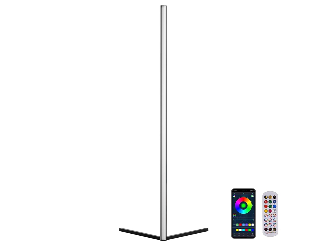 Lámpara de Pie LEDBOX led LUMO, 21W, RGBX, control APP + RF, RGB + Blanco frío, regulable