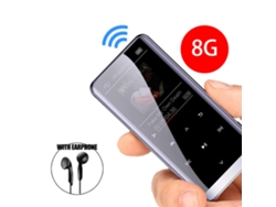 Reproductor Mp3 Bluetooth Con Radio Fm, Grabadora De Voz, Reproductor De Música Portátil, Compatible Con Reproducción De Vídeo Y Libros Electrónicos, Batería Con 48 Horas De Duración.