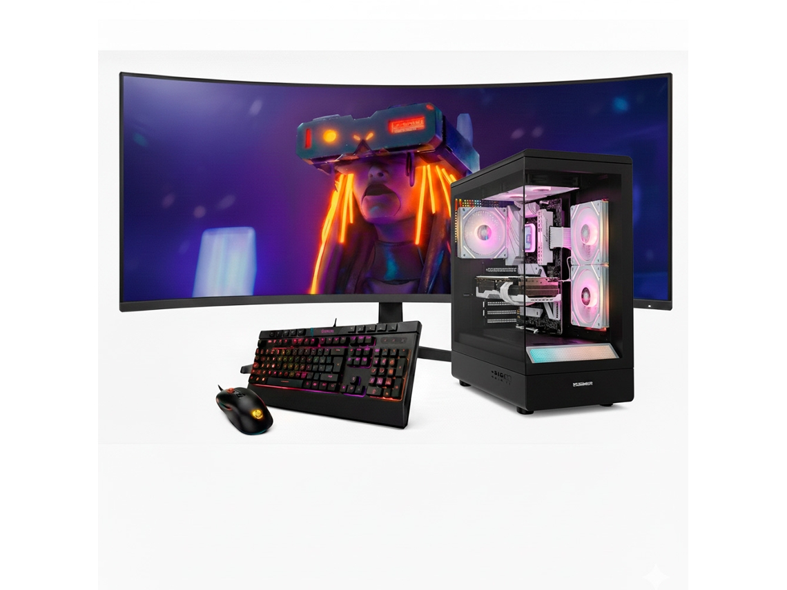 Neo-pc Gaming Intel I7 14700kf / 9060 Xt / 16gb Ram / 1tb Ssd / Windows 11 Pro / Monitor Curvo 34” Qhd 165hz / Signal Negro
