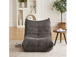 Sofá Togo De Chenilla - Sillón Bajo Sin Brazos Con Espuma Viscoelástica - Gris