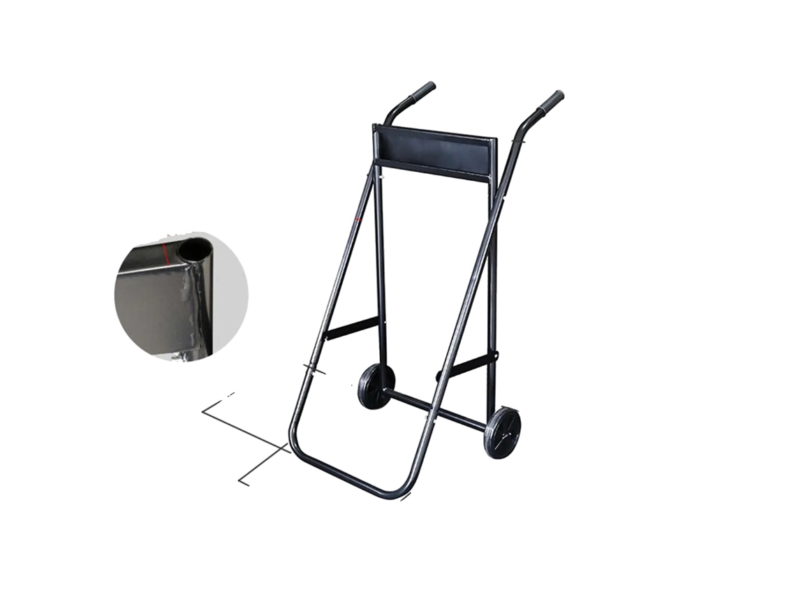 Carro con motor fueraborda, alta capacidad de carga, diseño plegable, OEM negro