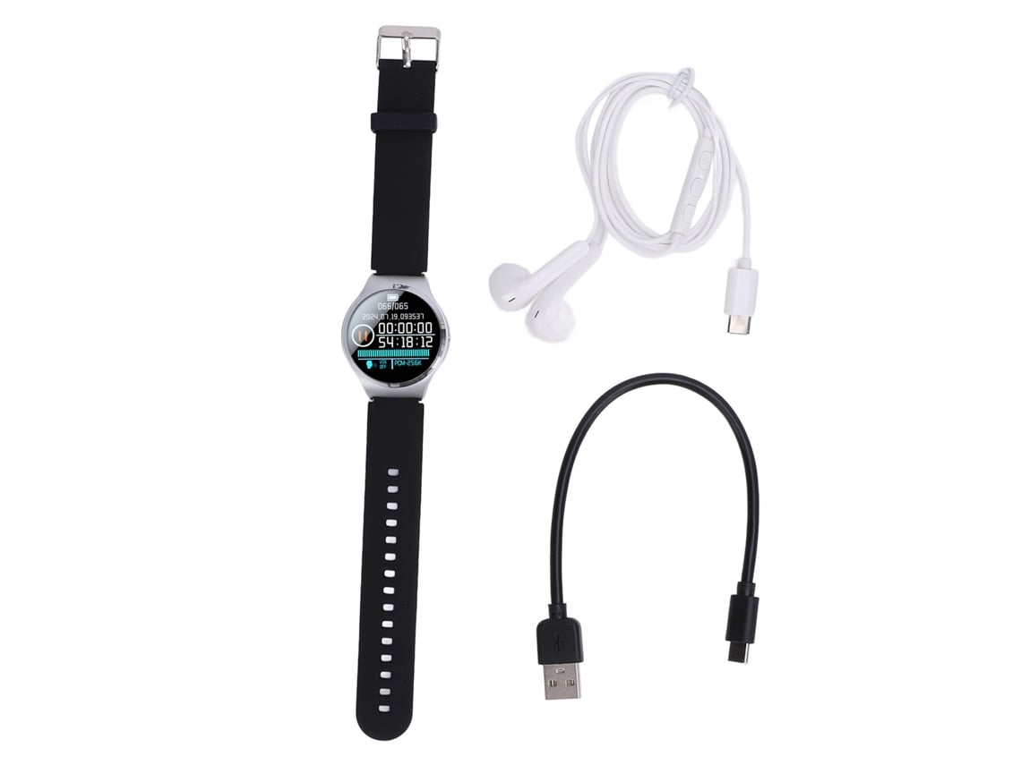 Gravador De Voz Digital Smart Watch Pulseira Ativo Por Voz Com Redução De Ruído Hd E Microfones Duplos 8g