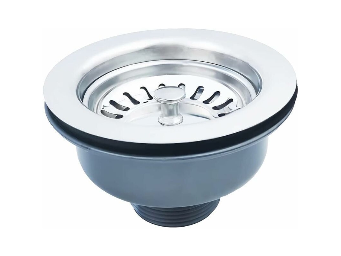 2026altiro-tapón De Fregadero De Acero Inoxidable Sin Cesta De Rebosadero Ø 114 Mm 1½'', Acero Inoxidable + Abs, Tapón + Cesta