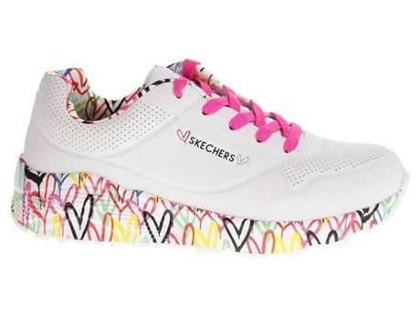 Zapatillas Deportivas SKECHERS Uno Lite Lovely Luv Niños (Blanco -Material Sintético -37)
