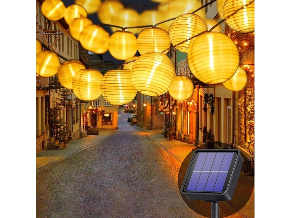 Guirnalda De Luces Solares Para Exteriores - 5 M - 20 Luces Led - 8 Modos